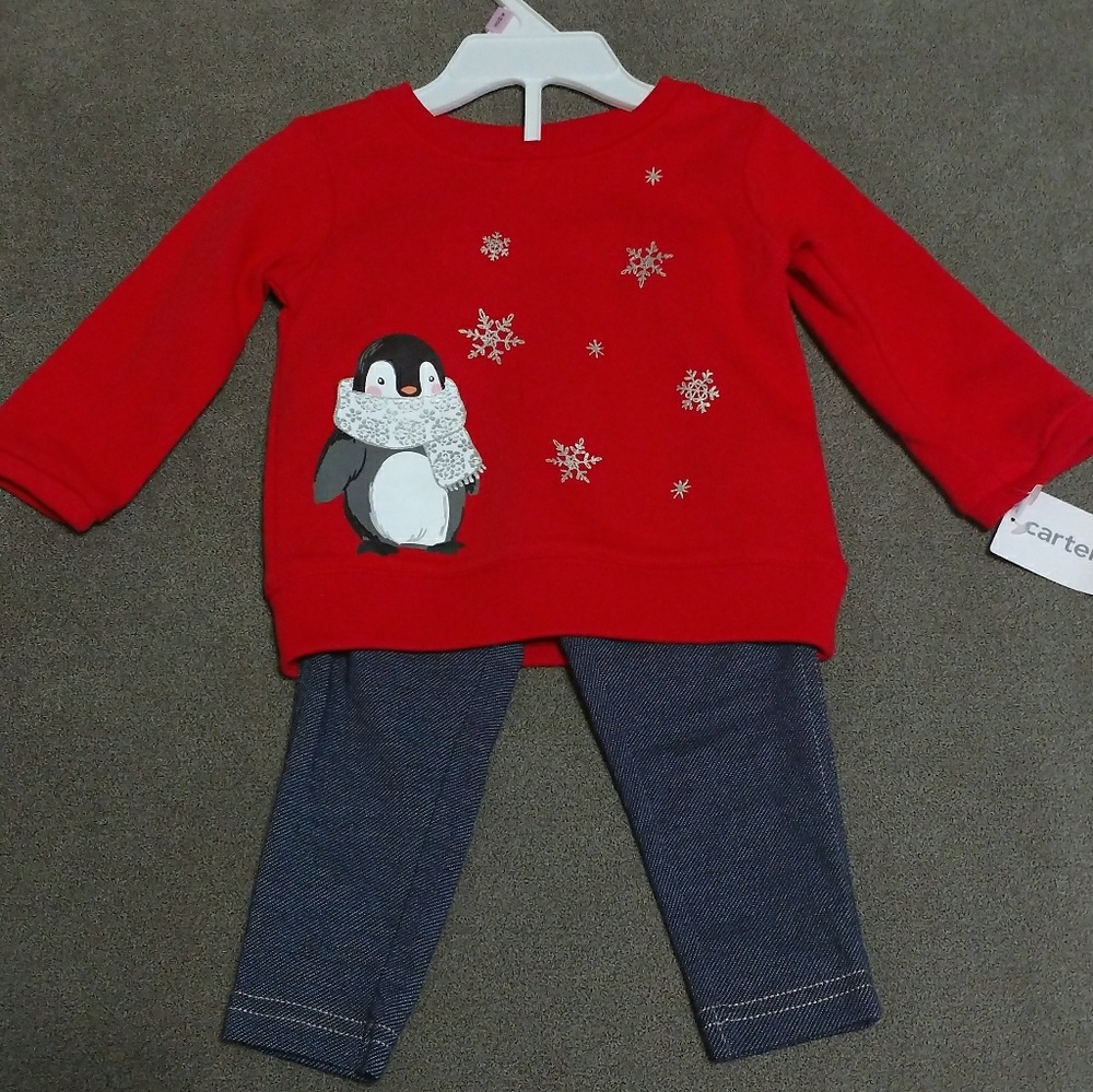 Carter's Not Ugly Christmas Outfit Sweater Legging